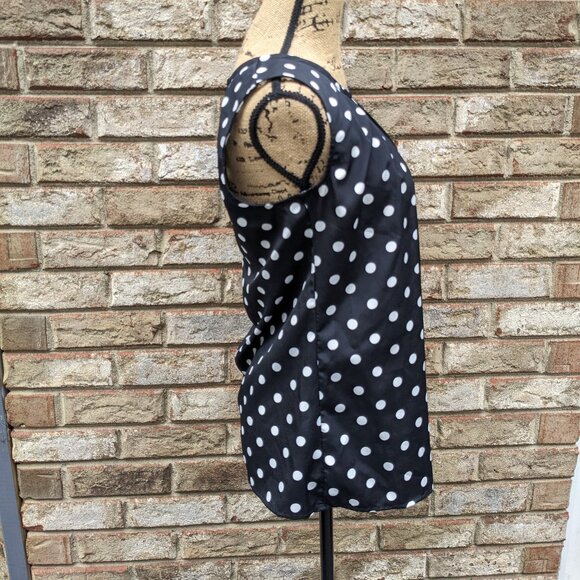 ⭐ Merona black & white polka dot blouse Small - Picture 2 of 16
